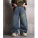  широкий брюки джинсы Heart вышивка barrel нога джинсы / Heart Embroidery Barrel Leg Jeans мужской женский 