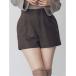  брюки шерсть Like tuck шорты женский 