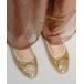 [minia] Flat туфли-лодочки S Gold женский 