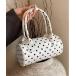  сумка "Boston bag" [25 год осень-зима новый продукт ] точка рисунок эмаль плечо Mini сумка "Boston bag" / полька-дот / Корея Trend женский 