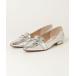 [LE TALON] Flat туфли-лодочки 37.5 серебряный женский 