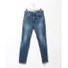 [SPIRALGIRL] повреждение обработка Denim брюки 25inch индиго голубой женский 