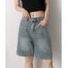 [ad thie] Denim шорты FREE голубой женский 