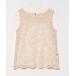 [Demi-Luxe BEAMS] гонки безрукавка tops 38 бежевый женский 