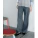  джинсы Denim Denim брюки [ хлопок 100/ серый / голубой / джинсы ] soft широкий Denim брюки женский 