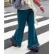  брюки [HELLO.SANFRANCISCO/ Hello Сан-Франциско ] вельвет кромка оборка flare pants женский 