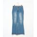 [LEPSIM] повреждение обработка Denim брюки M голубой женский 