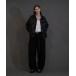  слаксы [my beautiful landlet] STRIPE WOOL TUCK WIDE PANTS мужской женский 
