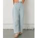[RETRO GIRL] обработка Denim брюки LARGE оттенок голубого прочее 5 женский 