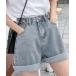 [Miniministore] Denim шорты M sax голубой женский 