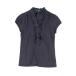 [ROPE'] оборка трикотаж с коротким рукавом M темно-синий женский 