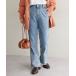[DISCOAT] обработка Denim брюки MEDIUM голубой женский 