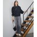  джинсы Denim Denim брюки [ стиральная машина возможно / талия резина ] распорка широкий Denim женский 