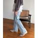 [EPIMI E'PIMMY] обработка ботинки cut Denim брюки SMALL голубой женский 