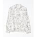 [REDYAZEL] цветочный принт рубашка с длинным рукавом M белый женский 
