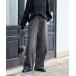  джинсы Denim Denim брюки [WEB ограничение дополнение ]12.5oz WIDE LEG DENIM женский 
