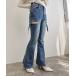  джинсы Denim Denim брюки боковой разрез ремень есть flair Denim женский 