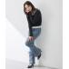  джинсы Denim Denim брюки боковой гонки выше & центральный si-m flair Denim брюки женский 
