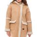  мутоновое пальто боа пальто [BILLABONG/ Billabong ]23AW MOUTON HOODED COAT/ длинный мутон боа пальто женский 
