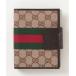 [GUCCI] GG парусина Sherry линия обложка для записной книжки - бежевый женский 