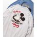  футболка тренировочный [DISNEY/ Disney ] Mickey Mouse & Minnie Mouse обратная сторона шерсть SaGa la вышивка BIG размер тренировочный женский мужской 