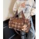  сумка "Boston bag" [ большая вместимость ] в клетку путешествие Carry on сумка "Boston bag" женский 