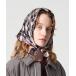  шарф бандана [6(ROKU)] проверка принт шарф женский 