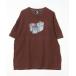 [FAT] короткий рукав футболка - Brown мужской 
