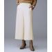  брюки [ шерсть 100%/ талия задний резина ] укороченные брюки широкий брюки женский 