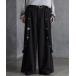  слаксы [SERACE]Loose silhouette drape mode suspender wide slacks / Roo z Silhouette do