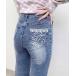  джинсы Denim Denim брюки карман вышивка flair Denim брюки женский 