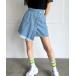 [PAGEBOY] Denim шорты FREE голубой женский 