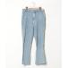 [Loose/ разрозненный ] обработка Denim брюки S голубой женский 