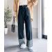 [ms+ ideal] [classicalelf] обработка Denim брюки LARGE one woshu женский 