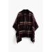  пончо tartan в клетку пончо женский 