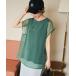 [FREAK'S STORE] короткий рукав туника свободный зеленый женский 