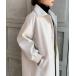 [moment+] пальто с отложным воротником M слоновая кость женский 