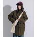 [MUHET] пальто с отложным воротником X-LARGE хаки женский 