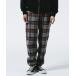  слаксы [ROTTWEILER]R9 NEL CHECK PANTS / серый [RW25A0310] мужской 