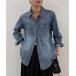  блуза рубашка [20 годовщина ограничение ] Denim рубашка жакет женский 