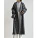 [Re:EDIT] Пальто Честерфилд MEDIUM черный × серый женский 