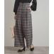  брюки [ взрослый симпатичный ]. концы волос окраска в клетку ska la талия широкий брюки женский 
