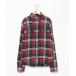 [Abercrombie&amp;Fitch] в клетку длинный рукав фланель рубашка M красный мужской 