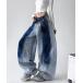  широкий брюки джинсы two цветный ba Rune широкий Denim брюки мужской женский 