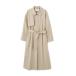 [NATURAL BEAUTY BASIC] пальто с отложным воротником MEDIUM бежевый женский 