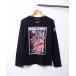t рубашка [RES][in the attic] Vintage принт вырез лодочкой L/S-T мужской 
