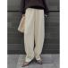  брюки [ZOZOTOWN ограничение ][ низкий рост / высота рост размер иметь ] вязаный barrel нога машина b брюки женский 