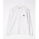 [BEN DAVIS] вышивка футболка с длинным рукавом M белый мужской 