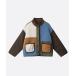 мутон жакет мутоновое пальто Color Patch Faux Fur Jacket мужской 