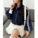 [one after another NICE CLAUP] джерси блузон FREE темно-синий женский 